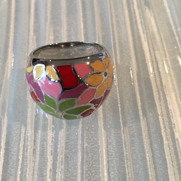 Gems TV Jewelry - 925 Silver Enamel Ring